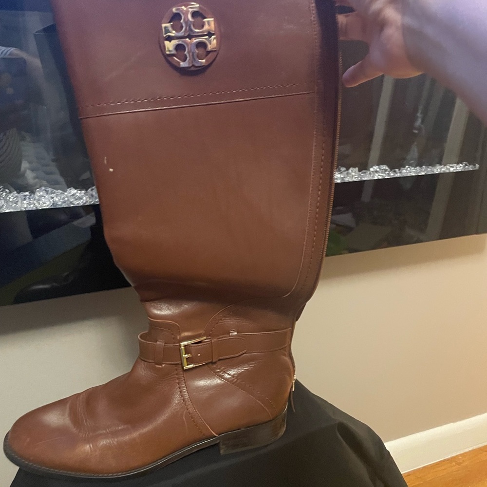 Tory Burch brown ridding boots
